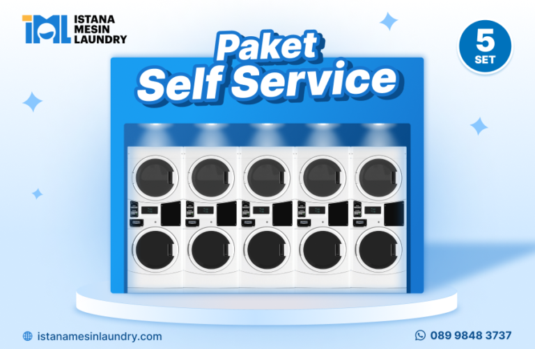 Paket Self Service 8, Maytag MLG22PN BGW Washer + Dryer